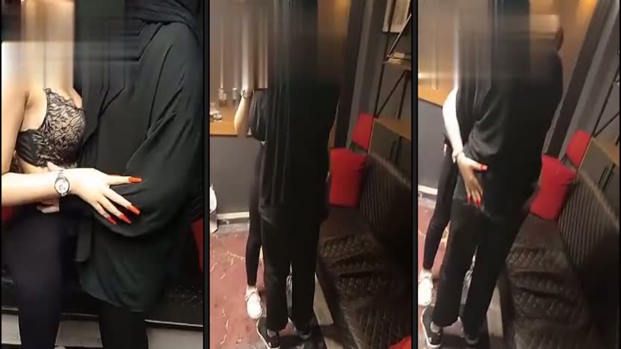 Lezbiyen sevgililerden öpüşme ve okşama ifşası